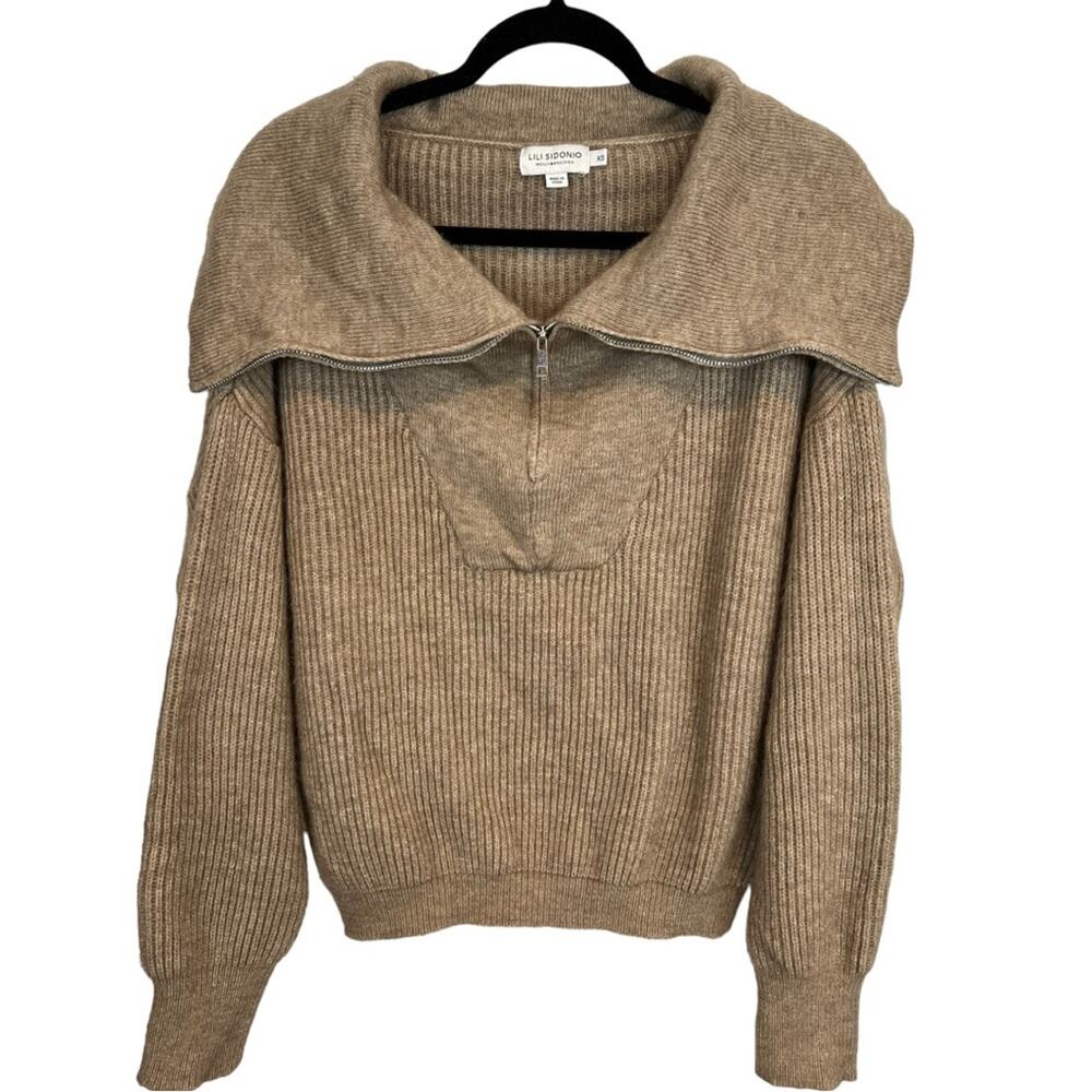 Lili Sidonio x Molly Bracken oversized Zip turtleneck chunky Sweater